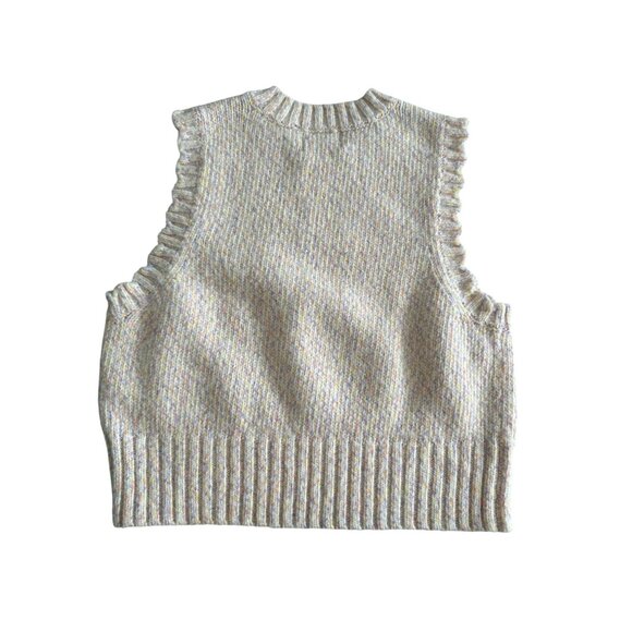 PIECES Women's Multicolor Knit Crewneck Sweater Tank Top Size Large - Picture 5 of 8